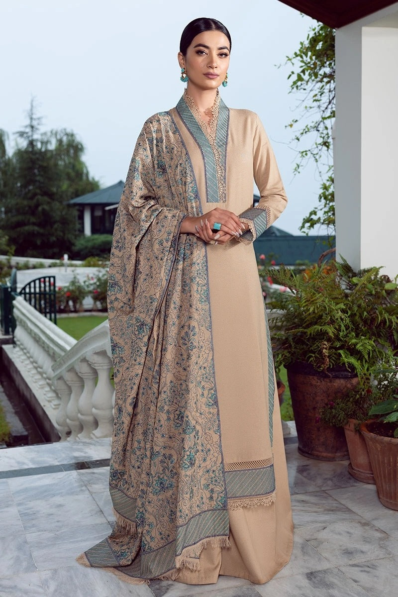 Bareeze FCC-532 Skin Embroidered Dhanak Three Piece Winter Collection