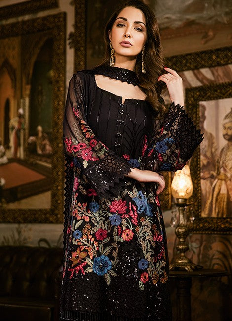 Iznik After Dark (IZK 08) Unstitched Chiffon Collection Embroidered Two Piece Shirt & Duppata
