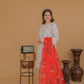 Aiman Closet AC-02 White Printed Airjet Viscous Silk Three Piece