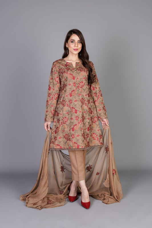 lawn Embroidered Three Piece Bareeze BR-5026