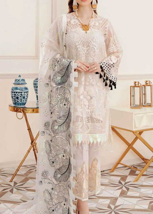 femalechoice Design#`48 Organza Lawn inner  Embroidered 3 pc