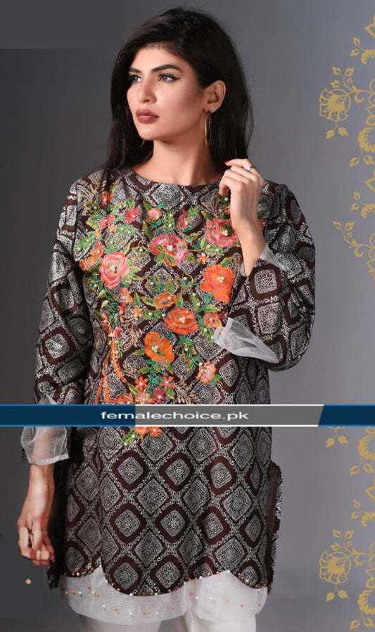 FCC-011 Lawn Embroiderd Stitched Shirt