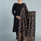 Bareeze FCC-537 Black  Embroidered Dhanak Three Piece Winter Collection