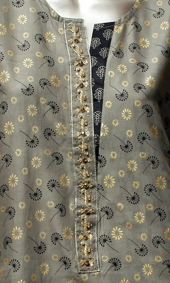 FCC-004 Pista Lawn Embroiderd Stitched Shirt