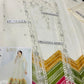 MB-01 Organza Shirt wedding Collection Linen inner  Embroidered 3 pc